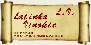 Latinka Vinokić vizit kartica